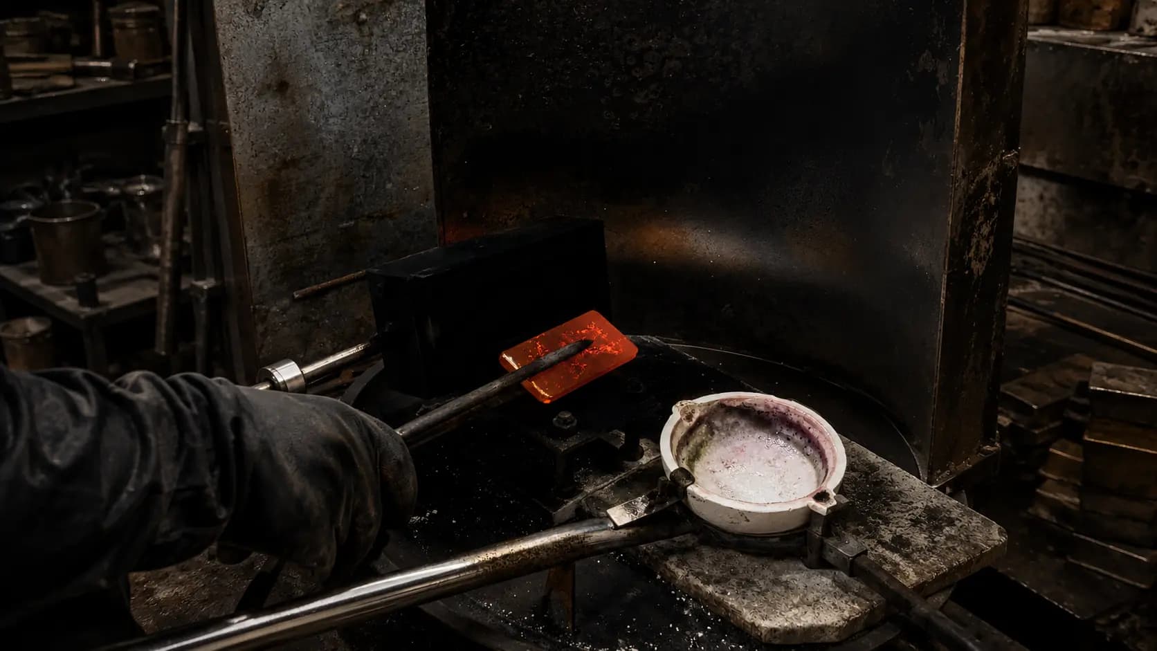 Refining floor — melt, pour and cast, recorded end to end.